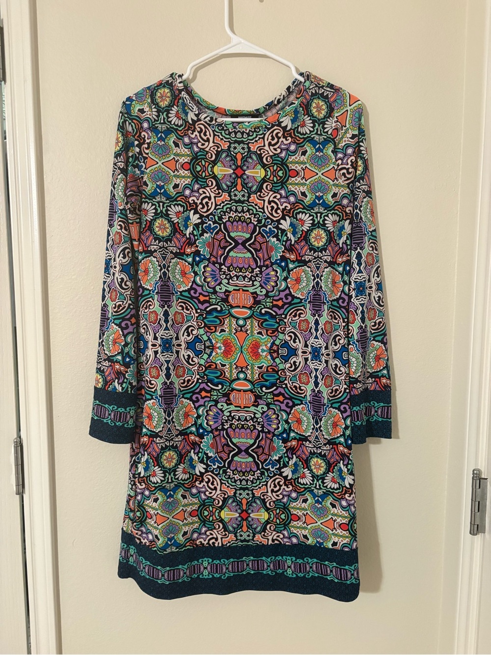 Women's Multicolor Patterned Shift Dress